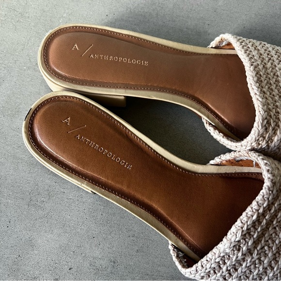 Maeve Cream Woven Mules with Square Toe - Picture 5 of 7